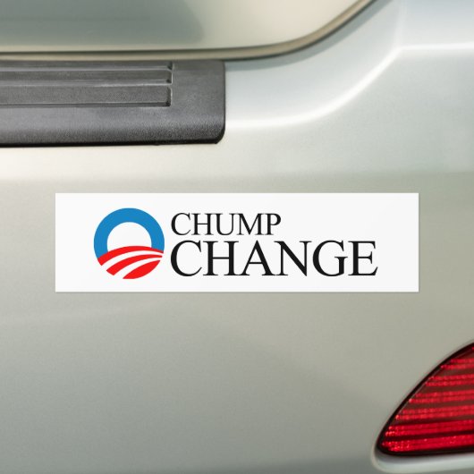 Anti-Obama - Chump Change black Bumpersticker (Op auto)