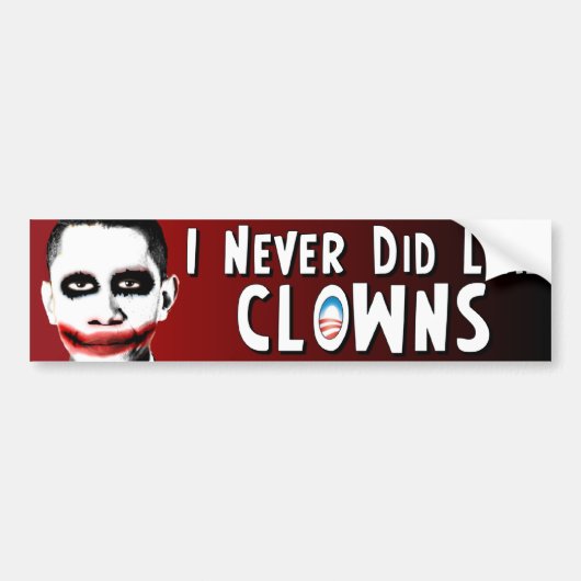 Anti Obama - Clowns - Joker Bumpersticker (Voorkant)