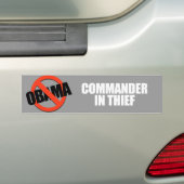 Anti-Obama - commandant dief Bumpersticker (Op auto)