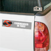 Anti-Obama - commandant dief Bumpersticker (Op Truck)