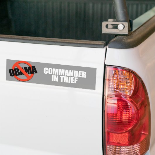 Anti-Obama - commandant dief Bumpersticker (Op Truck)