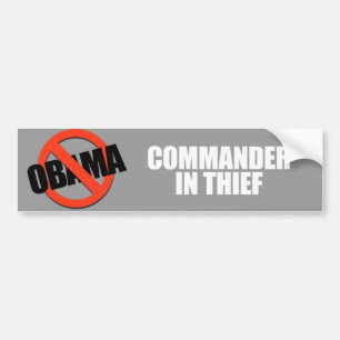 Anti-Obama - commandant dief Bumpersticker