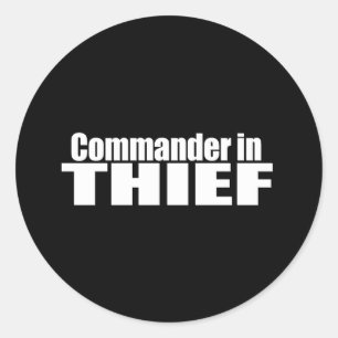 Anti-Obama - Commander in Thief 2 Ronde Sticker