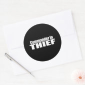 Anti-Obama - Commander in Thief 2 Ronde Sticker (Envelop)