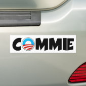 Anti-Obama commie Bumpersticker (Op auto)
