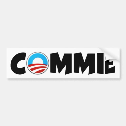 Anti-Obama commie Bumpersticker (Voorkant)