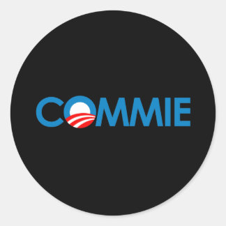 Anti-Obama - Commie Ronde Sticker