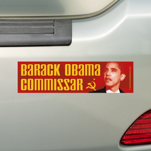 Anti-Obama: Commissar Obama Bumpersticker (Op auto)
