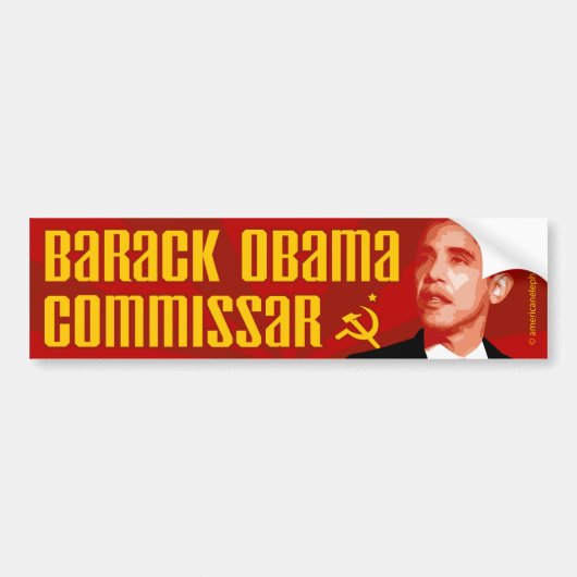 Anti-Obama: Commissar Obama Bumpersticker (Voorkant)