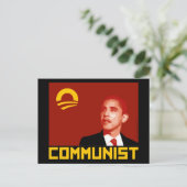 Anti-Obama: Communist Barack Obama Briefkaart (Staand voorkant)