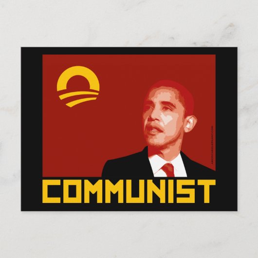 Anti-Obama: Communist Barack Obama Briefkaart (Voorkant)
