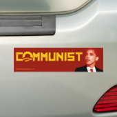 Anti-Obama: Communist Barack Obama Bumpersticker (Op auto)