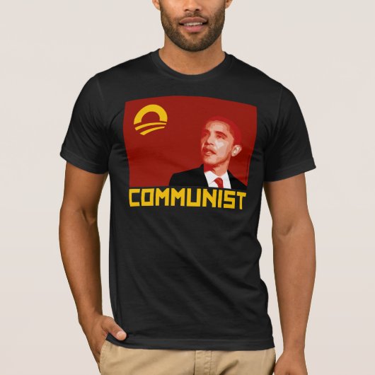 Anti-Obama: Communist Barack Obama T-shirt (Voorkant)