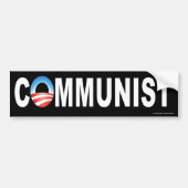 Anti-Obama "communistische" bumpersticker (Voorkant)