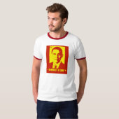 Anti-Obama communistische Mannen Ringer T-Shirt (Voorkant volledig)