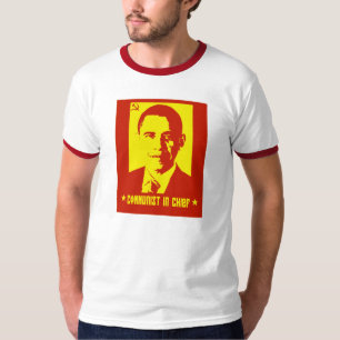 Anti-Obama communistische Mannen Ringer T-Shirt