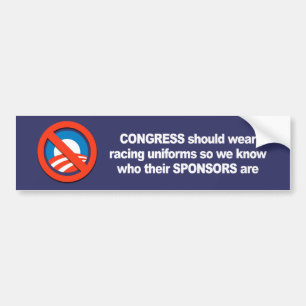 ANTI-OBAMA-Congres moet uniformen draag Bumpersticker