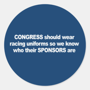 ANTI-OBAMA-Congres moet uniformen draag Ronde Sticker