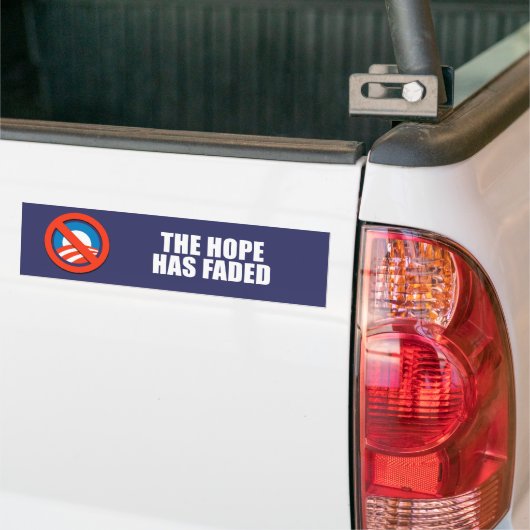 Anti-Obama - de hoop is vervaagd Bumpersticker (Op Truck)