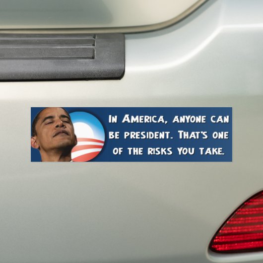 Anti-Obama - de risico's die je neemt Bumpersticker (Op auto)