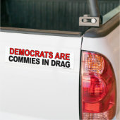 Anti-Obama "Dems are Commons in Drag"-sticker Bumpersticker (Op Truck)