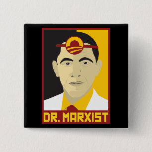 Anti-Obama: Doctor Marxist Vierkante Button 5,1 Cm