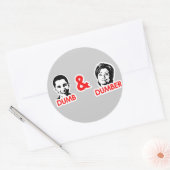 Anti-Obama - Dom en Dumber Ronde Sticker (Envelop)