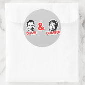 Anti-Obama - Dom en Dumber Ronde Sticker (Tas)