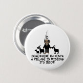 Anti Obama, dorpsidioot Ronde Button 5,7 Cm (Voorkant /achterkant)