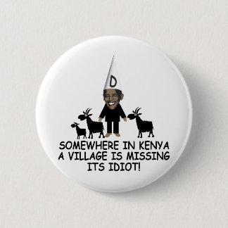 Anti Obama, dorpsidioot Ronde Button 5,7 Cm