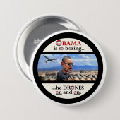 Anti-Obama drone moordenaar Ronde Button 7,6 Cm (Voorkant /achterkant)