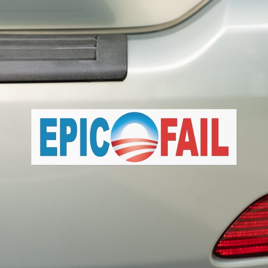 Anti-Obama epic Fail bumper sticker (Op auto)