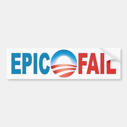 Anti-Obama epic Fail bumper sticker (Voorkant)