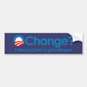 Anti-Obama - Er is een Carter nodig om een Reagan  Bumpersticker (Voorkant)