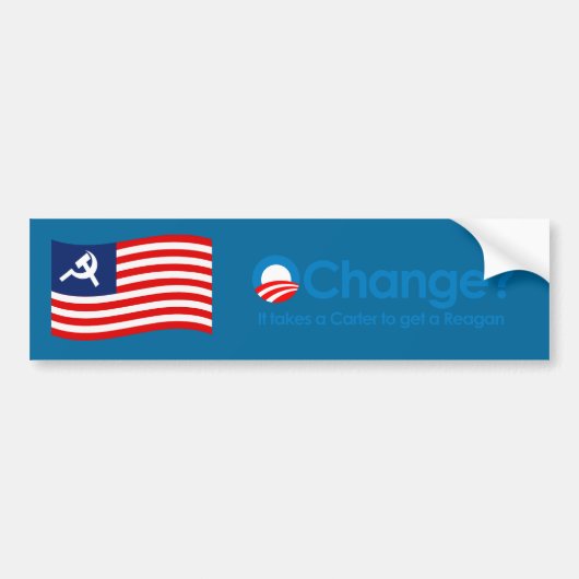 Anti-Obama - Er is een Carter nodig om een Reagan  Bumpersticker (Voorkant)