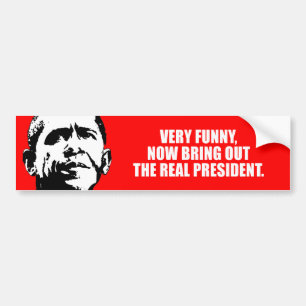 ANTI-OBAMA - Erg grappig, breng nu het echte pre n Bumpersticker