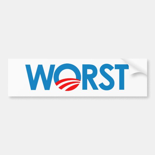 Anti-Obama - erger Bumpersticker (Voorkant)
