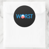 Anti-Obama - Ergste Ronde Sticker (Tas)