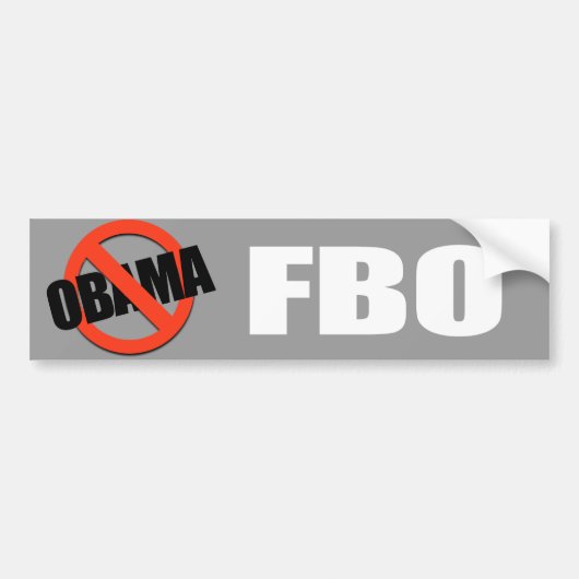 Anti-Obama - fbo Bumpersticker (Voorkant)
