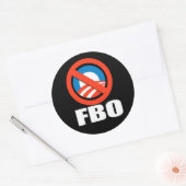Anti-Obama - FBO Ronde Sticker (Envelop)