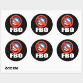 Anti-Obama - FBO Ronde Sticker (Vel)