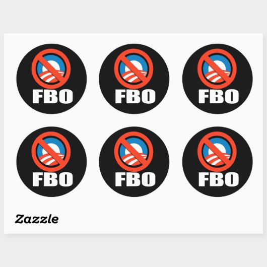 Anti-Obama - FBO Ronde Sticker (Vel)