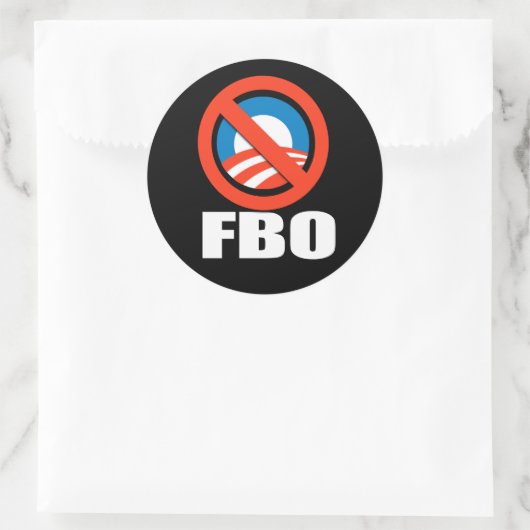 Anti-Obama - FBO Ronde Sticker (Tas)