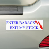 Anti-Obama: Ga Barack weg Mijn voorraad Bumpersticker (Op auto)