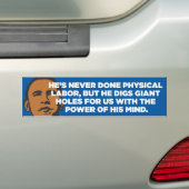 Anti-Obama - Gat dikker - bumpersticker (Op auto)