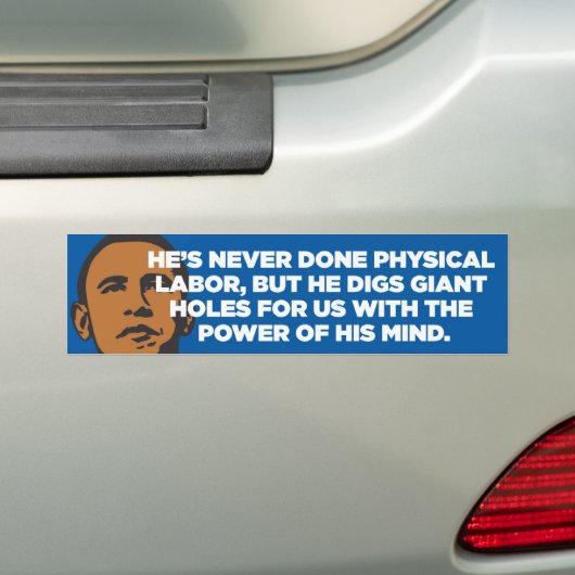 Anti-Obama - Gat dikker - bumpersticker (Op auto)