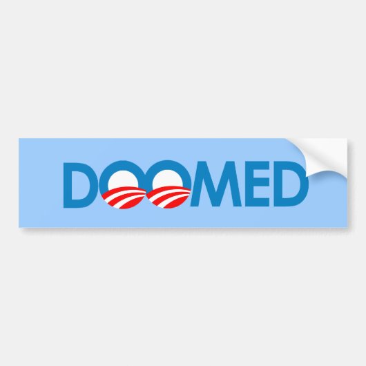 Anti-Obama - gedoemd Bumpersticker (Voorkant)