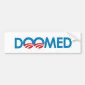 Anti-Obama - gedoemd Bumpersticker (Voorkant)