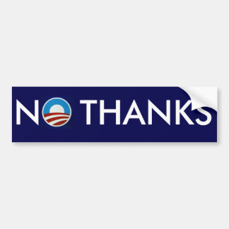 Anti-Obama "Geen Bedankt" Bumpersticker