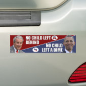 Anti-Obama - Geen enkel kind heeft de tijd verlate Bumpersticker (Op auto)